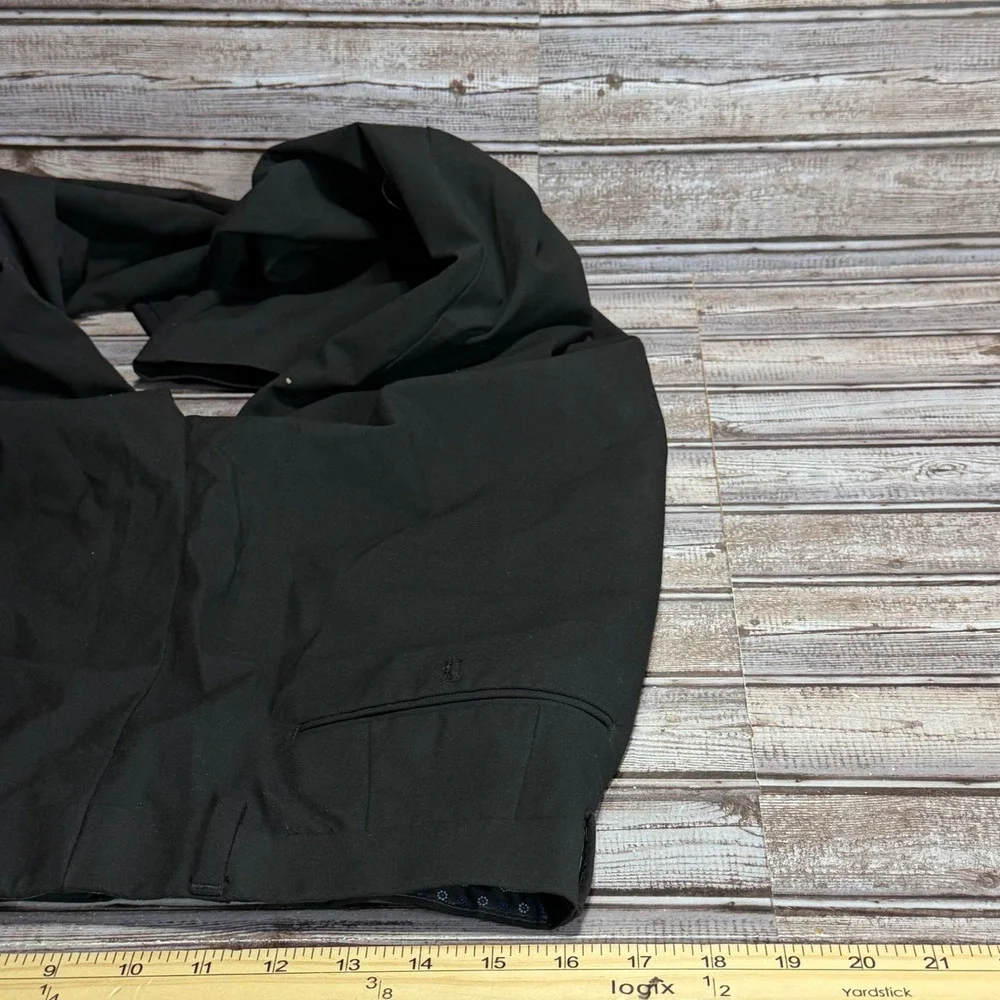 Lauren Ralph Lauren Mens Black Dress Pants Flat Front‎ Stretch Size 33x30